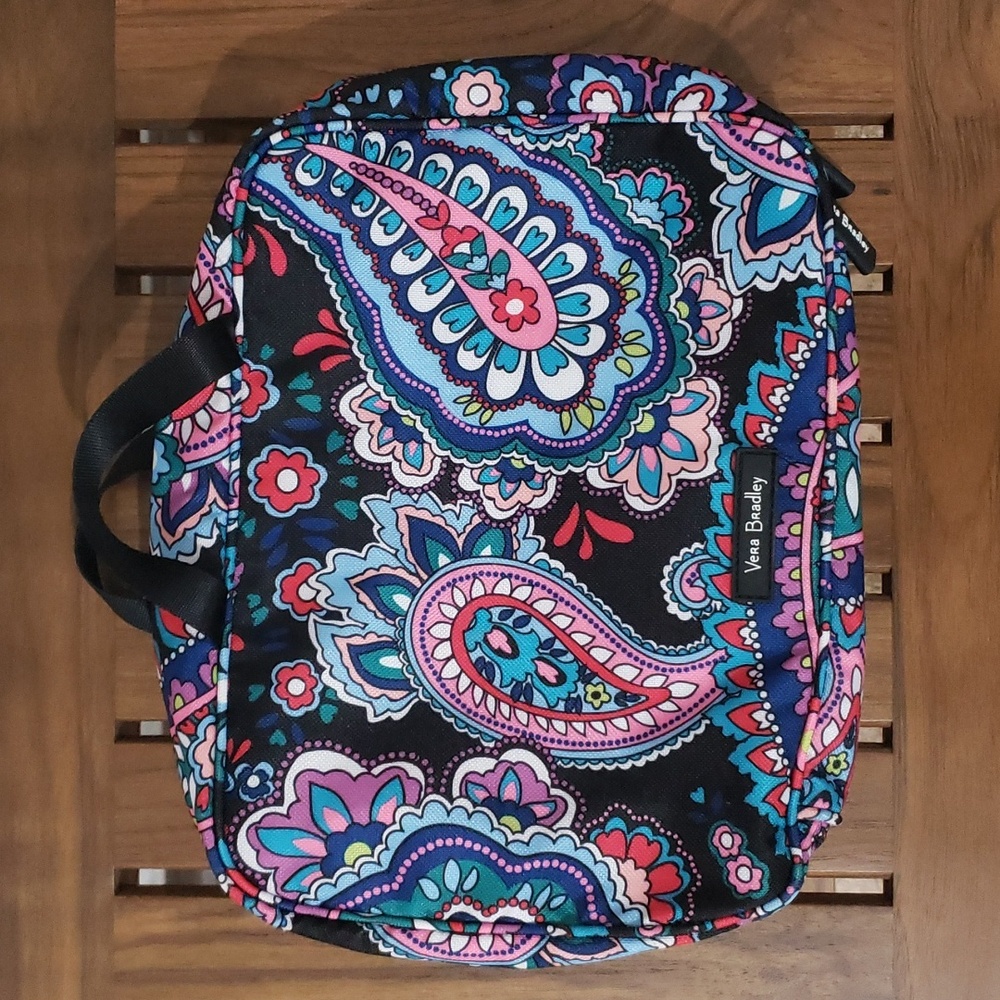 NWT Paisley Vera Bradley Lighten Up Zip-Around Cosmetic Bag